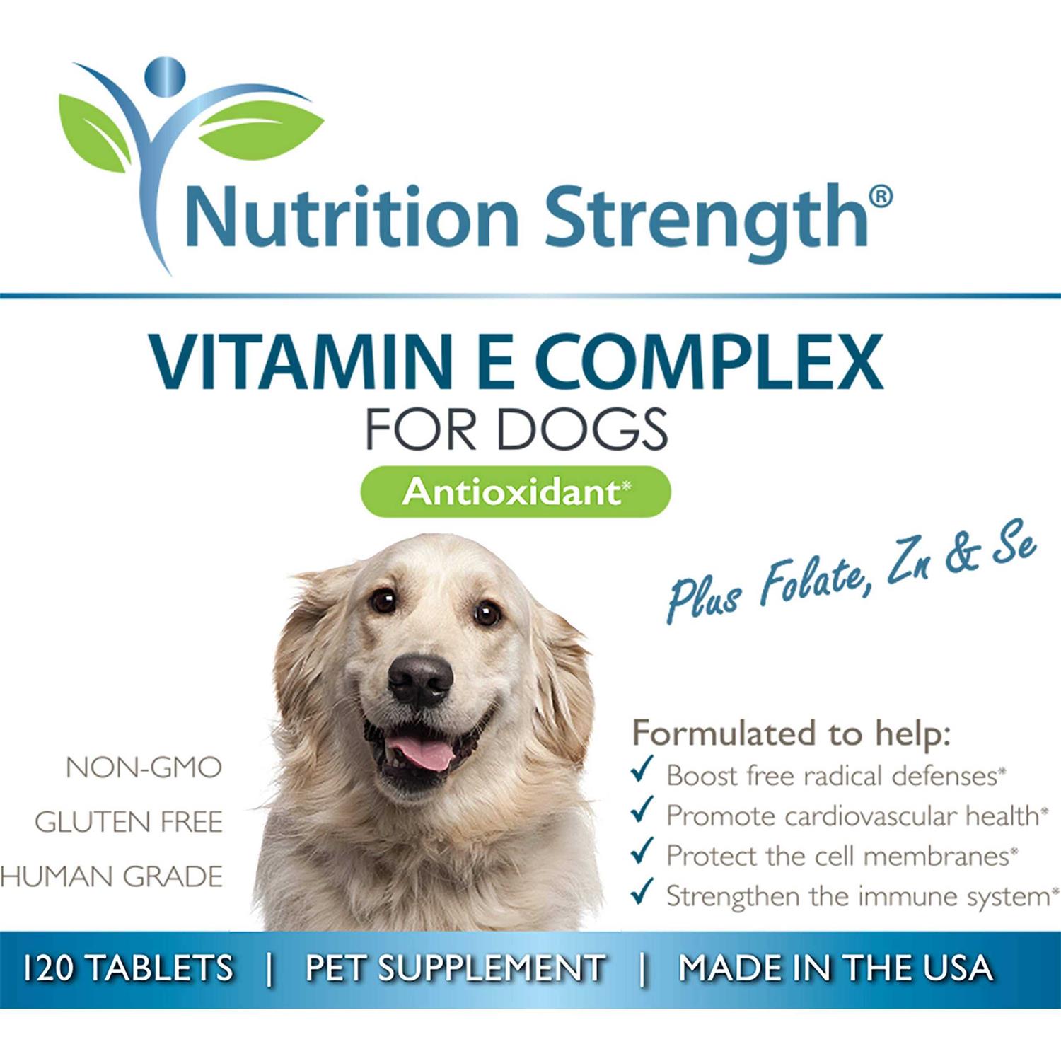 Nutrition Strength Vitamin E for Dogs Promote cardiovascular Health Support cell Membranes - Pet Supplies online store