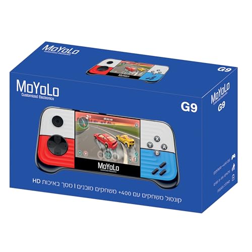 Samvix Moyolo G9 Portable Handheld Retro Gaming Console - Kosher-Safe, Rechargeable, HD Color Display, 400+ Preloaded Games, No Internet Required