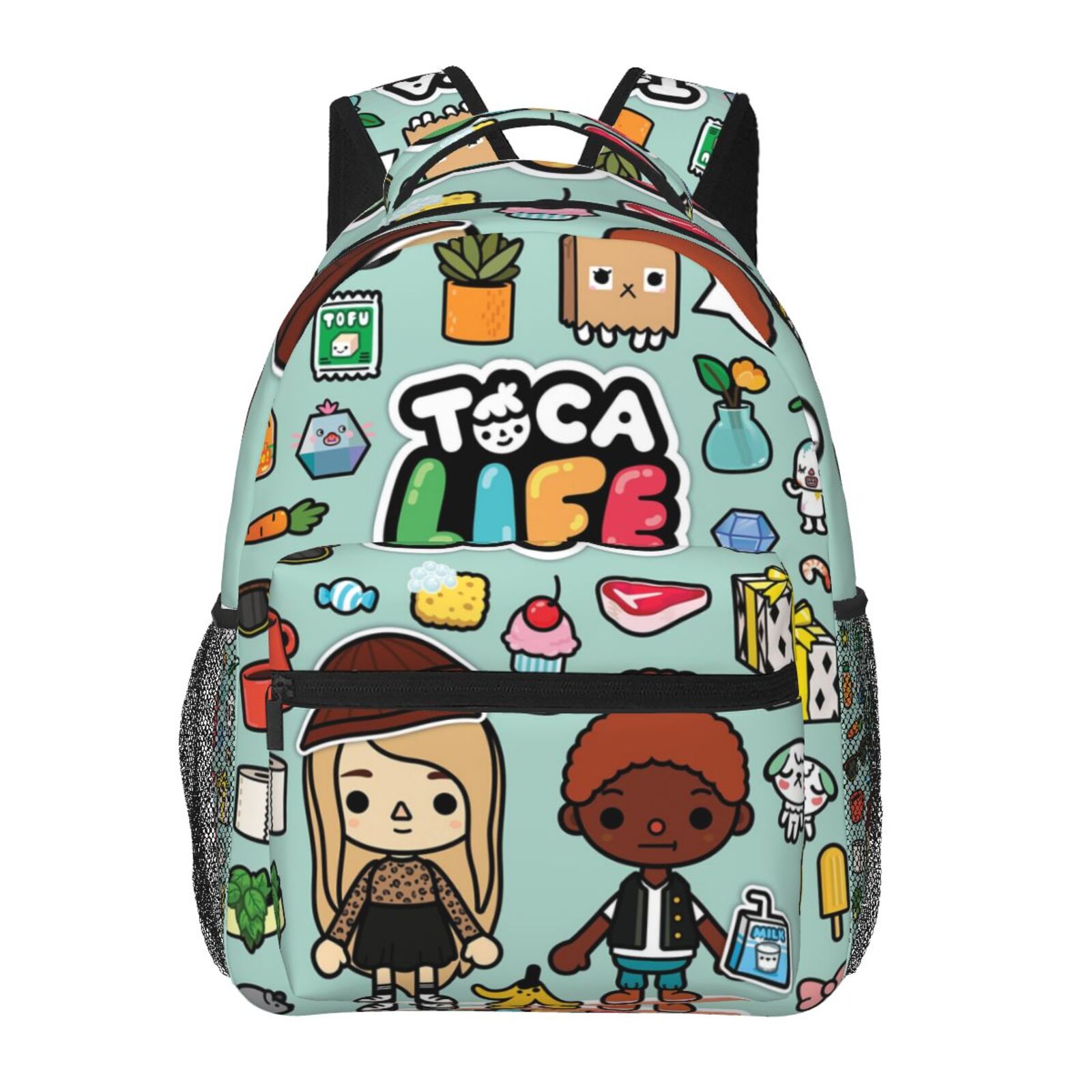 Toca Boca Backpack Notebook Laptop Bags Daypack Large Capacity Multipurpose Backpacks Lightweight Satchel Rucksack For Adult Boys Girls Kids