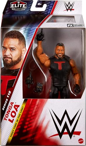 Mattel WWE Elite Action Figure & Accessories, Series #118, 6-inch Collectible Tonga Loa with 25 Articulation Points & Swappable Hands