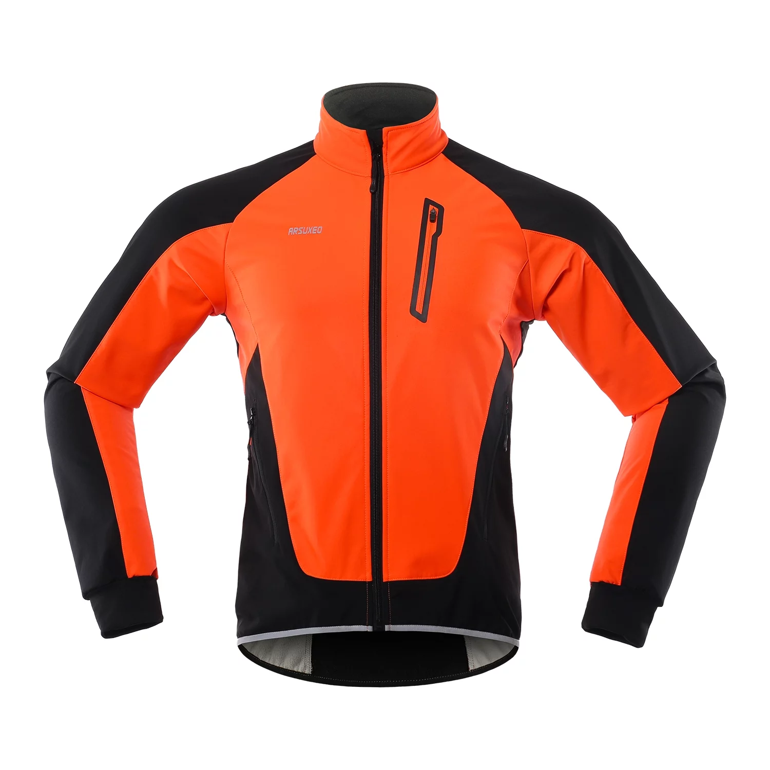 Arsuxeo Men Cycling Jacket Waterproof Windproof Thermal Fleece Bike Jersey MTB Riding Running Autumn Winter Jacket Coat