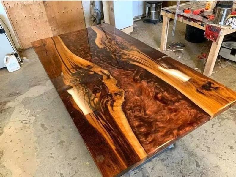 Personalized Large EPOXY Table, Resin Dining Table for 2, 4, 6, 8 River Dining Table Top, Wood Epoxy Coffee Table Top, Living Room Table (16.5