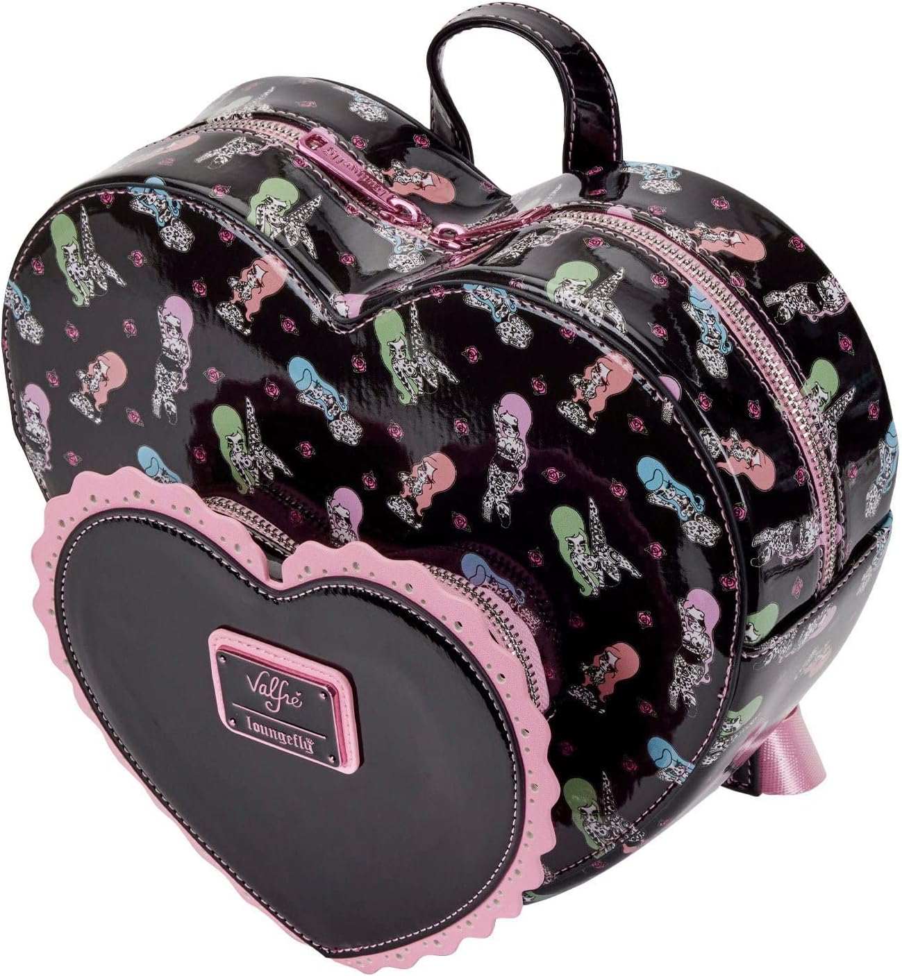 Loungefly Valfre Double Heart Mini Backpack