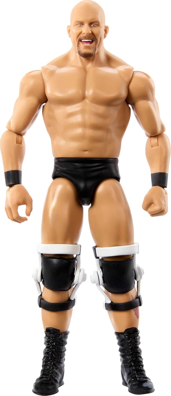 Mattel WWE Action Figure, 6-inch Collectible Stone Cold Steve Austin with 10 Articulation Points & Life-Like Look