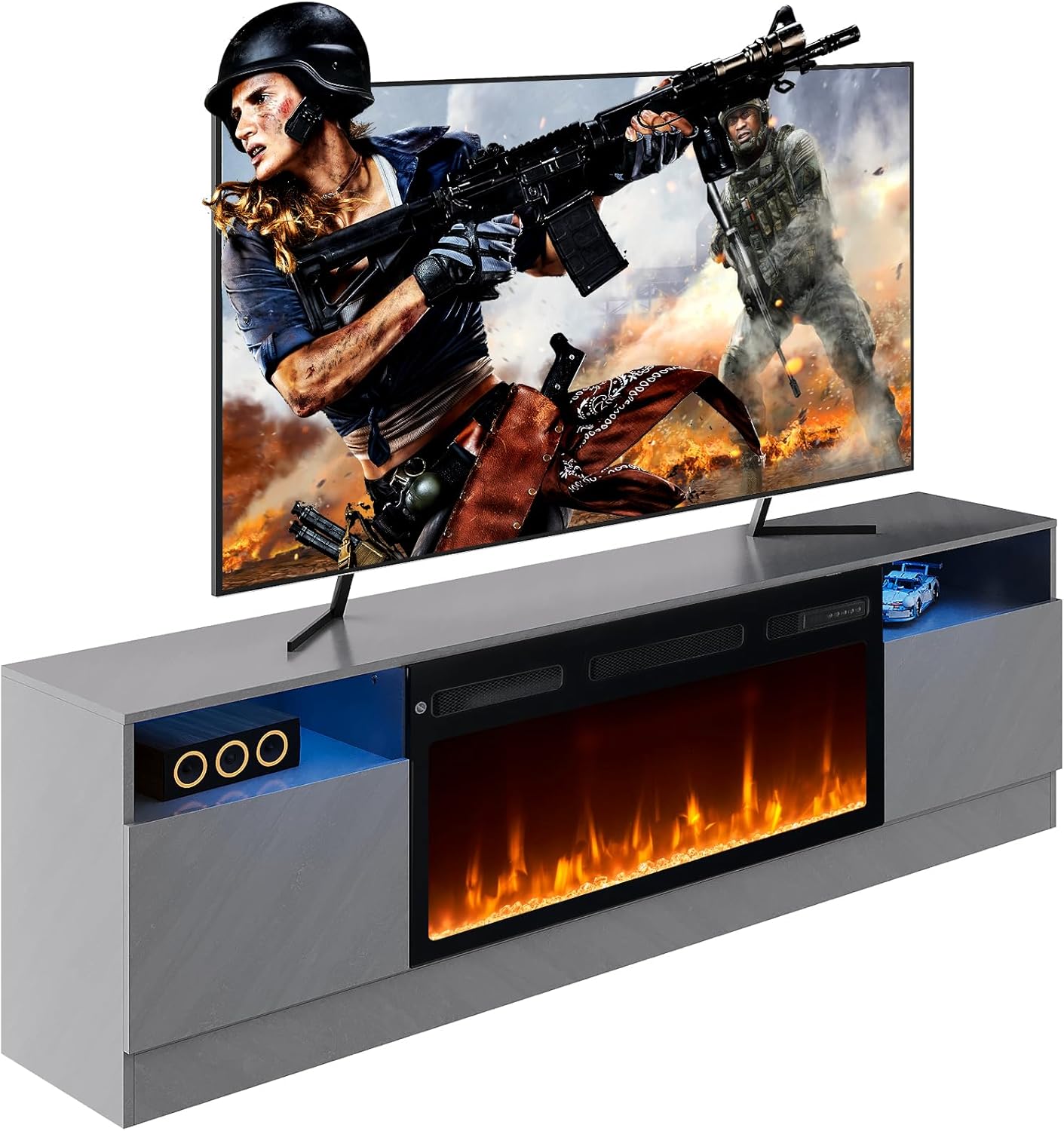 Fireplace TV Stand with 36