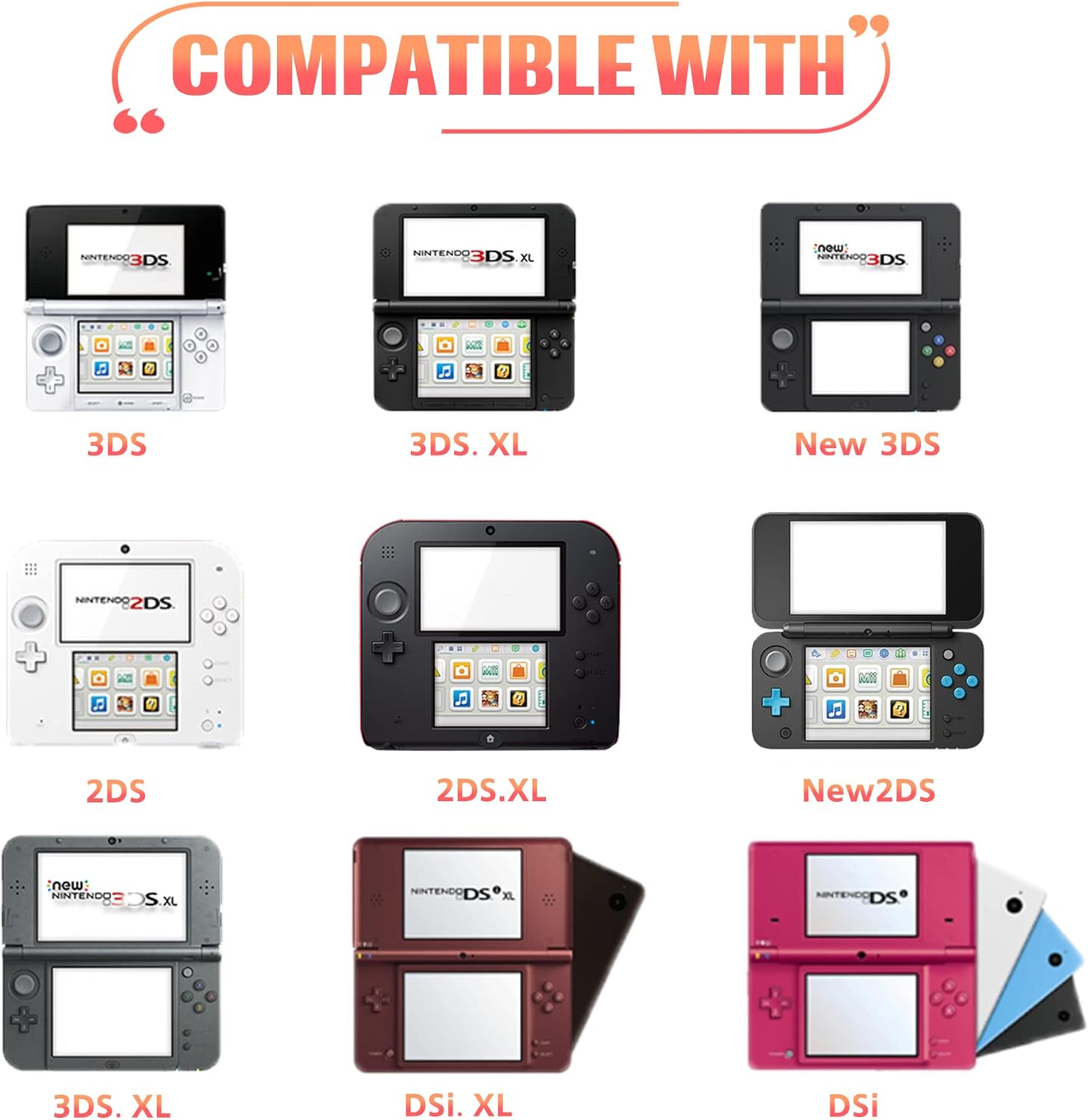 3DS Charger, AC Adapter Charger Home Travel Charger Wall Plug Power Adapter (100-240 v) for Nintendo New 3DS XL/New 3DS /3DS XL /3DS /New 2DS XL/New 2DS /2DS XL /2DS /DSi/DSi XL