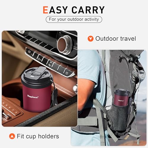 Happiness Self-Heating Travel Mug 20oz,Smart Rechargeable Electric Temperature Control Heated Coffee Cup