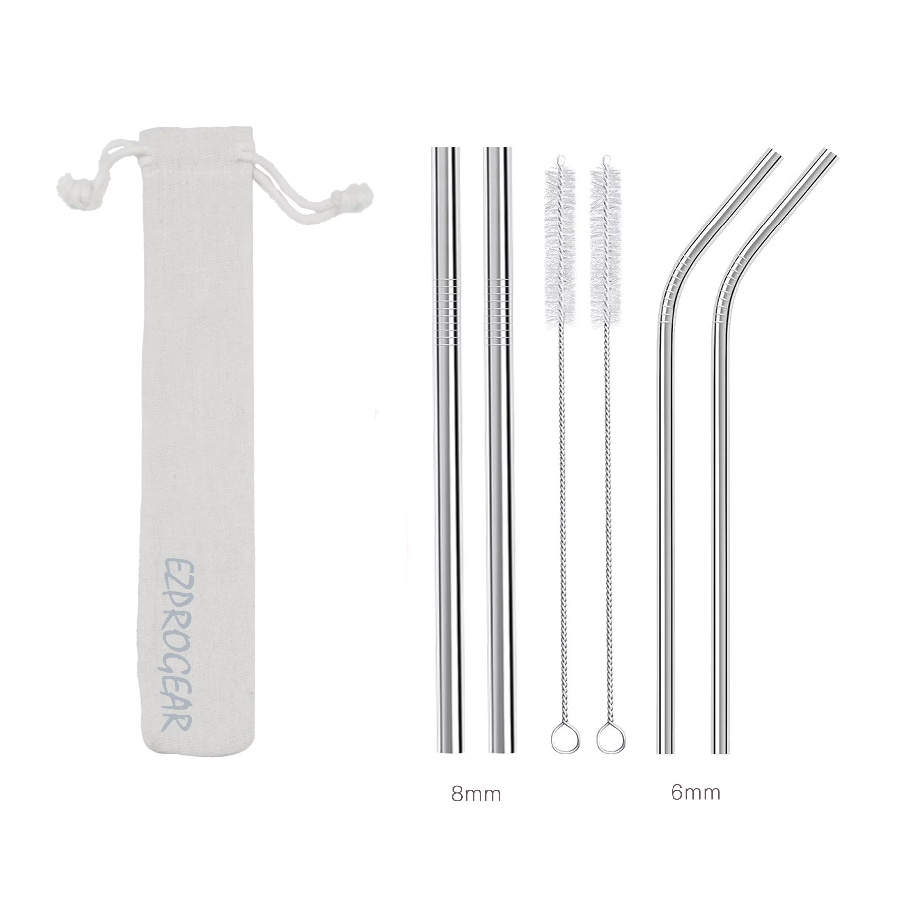 Ezprogear 40 oz 2 Pack Stainless Steel Tumbler Double Wall Vacuum Insulated Coffee Mug Travel Cup with Handle and Straws (Black & Rose Gold)