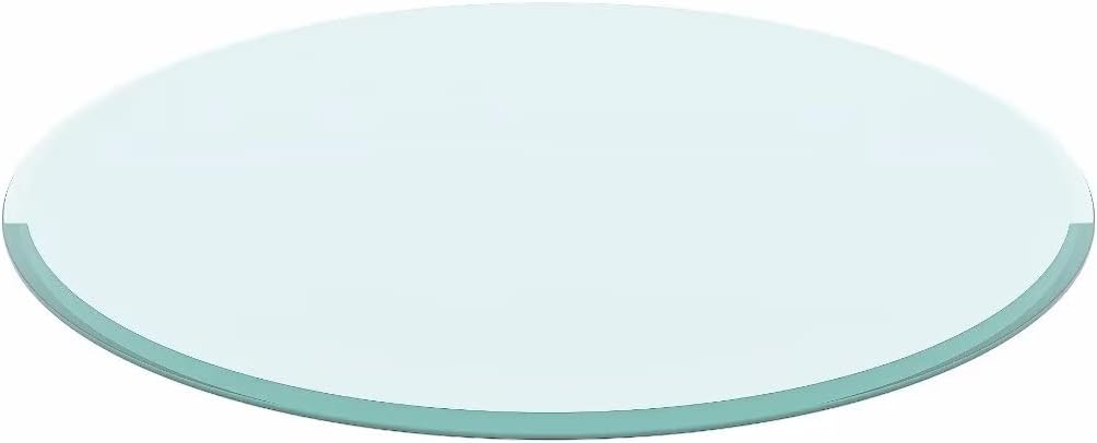 24 Inch Round Tempered Glass Table Top Clear Glass 1/2