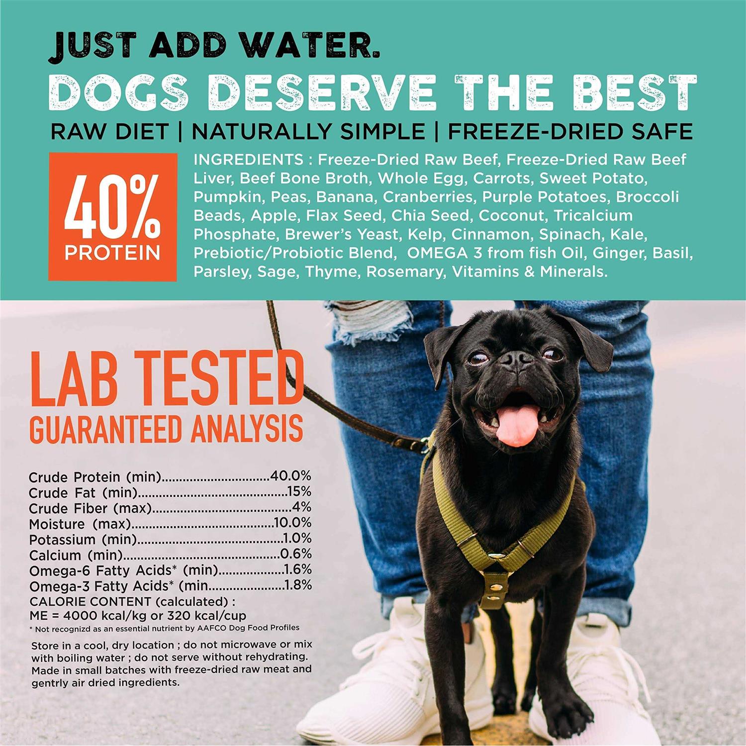 Nature's Diet Simply Raw Freeze-Dried Raw Whole Food Meal Makes 18 Lbs Fresh Raw Food with Muscle - Pet Supplies online store