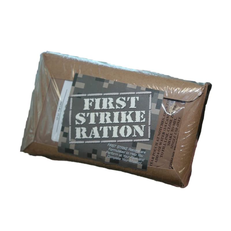 First Strike Ration FSR Case, Fresh Long Term Survival Camping Hiking Food, Genuine USA Military Compact Meals - Inspection 2024 or better