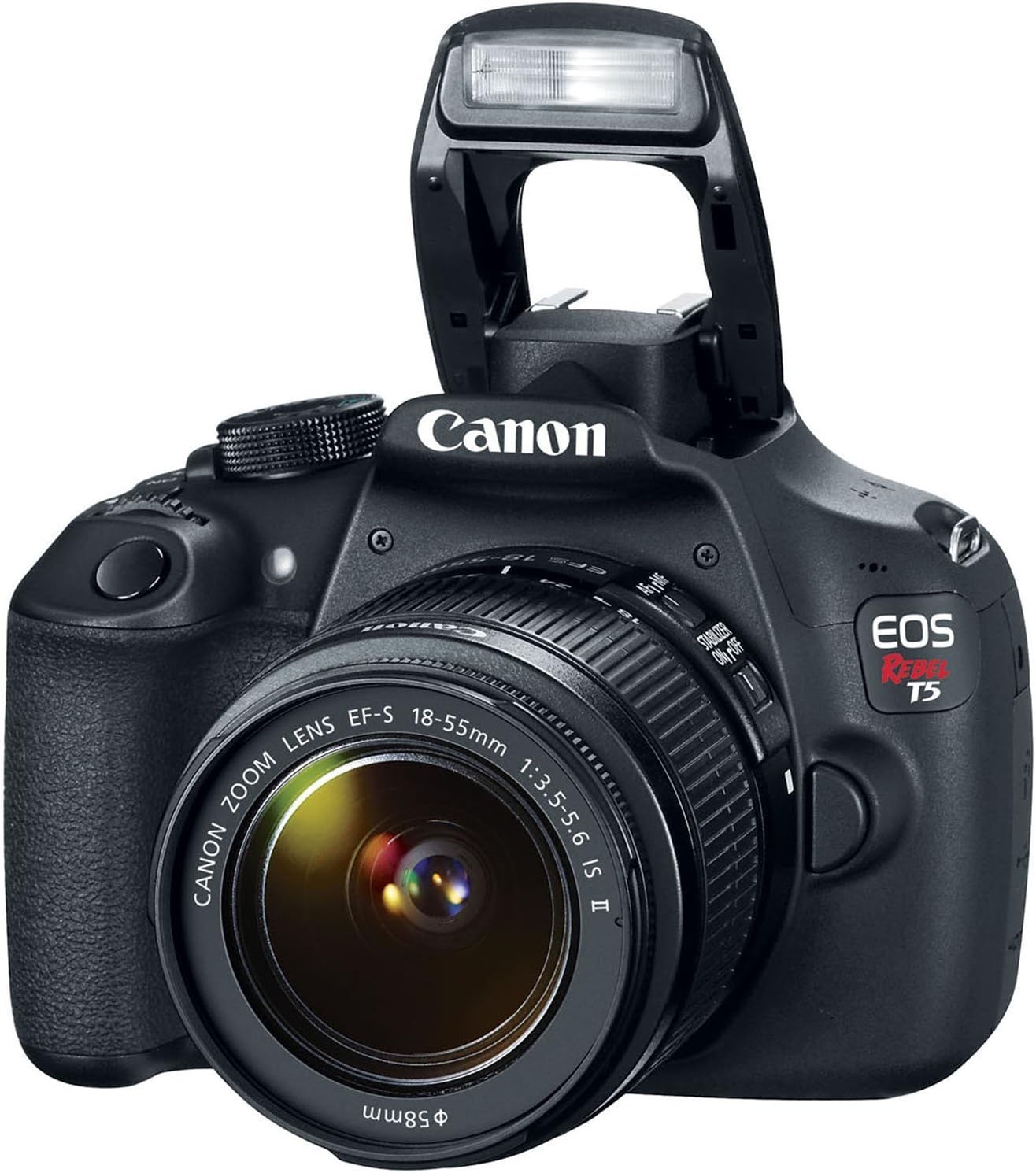 Canon EOS Rebel T5 EF-S 18-55mm IS II Digital SLR Kit (Renewed)
