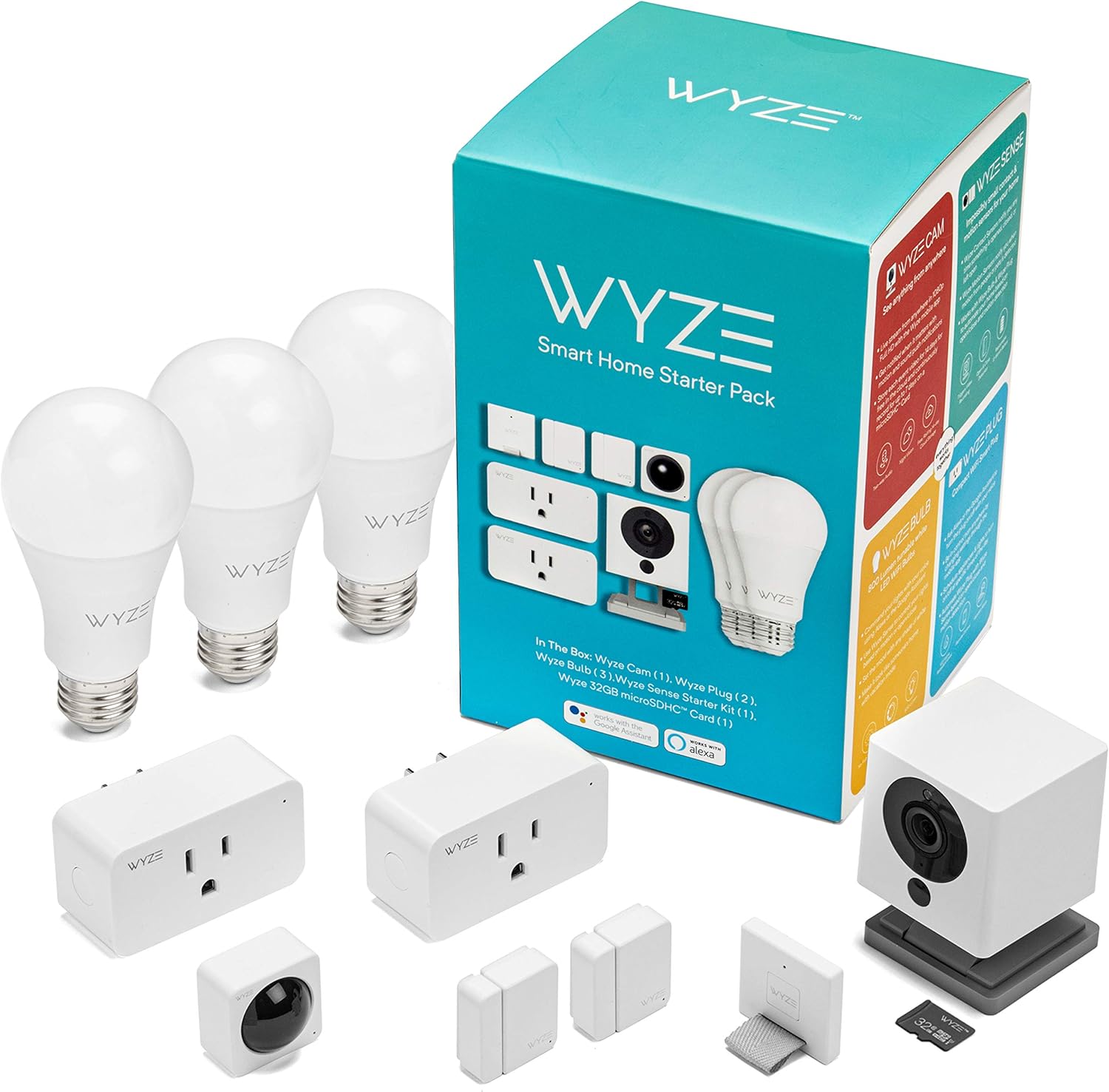 WYZE Cam 1080p HD Indoor Smart Home Camera with Night Vision, 2-Way Audio, Compatible with Alexa & the Google Assistant