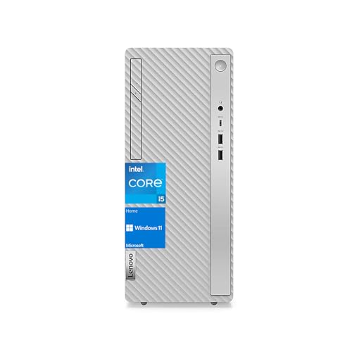 Lenovo IdeaCentre 5 i5 Tower Desktop, Intel Core i5-12400 Processor, 16GB RAM, 512GB SSD, HDMI,DVD, Wired KB & Mouse, Bluetooth, Wi-Fi 6, Windows 11 Home