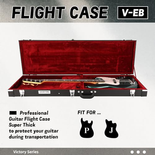 GHOSTFIRE Hard-Shell Electric Guitars Case Super thick ABS Molded Case fit ST/TL (Electric Guitar)