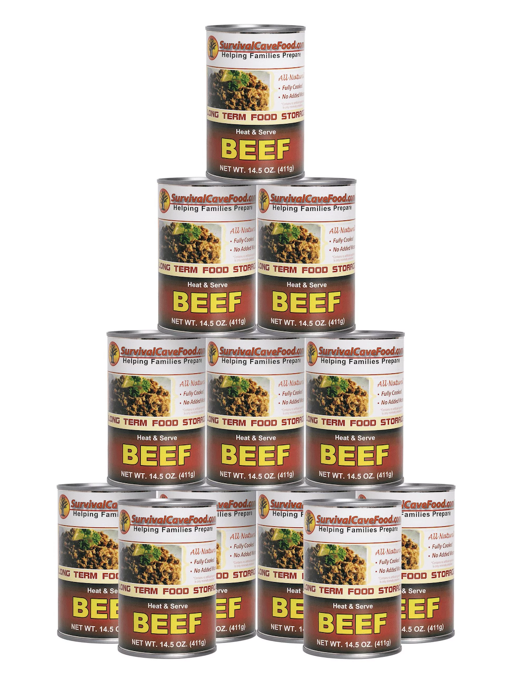 Survival Cave Food - Canned Beef 14.5 oz- 12 cans