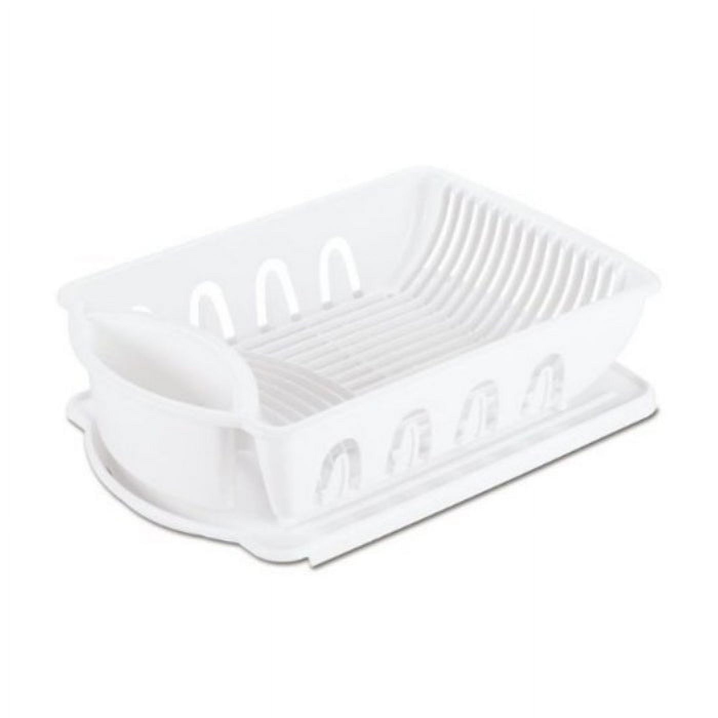 Sterilite 06218006 Sink Dish Rack Drainer, White, Each