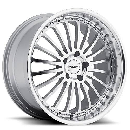 TSW Silverstone 17x8 5x108 40 Silver W Cut Face Lip Qty of 1
