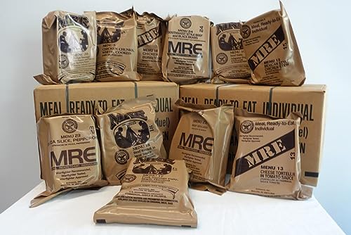 Food Dude 82nd Military MRE Surplus - 2025 Inspection - US MRE Meals Ready to Eat Military with Heater Packs - 4 Pack of Meals Bulk w/ 1250 Calories per - 4 Food Packs