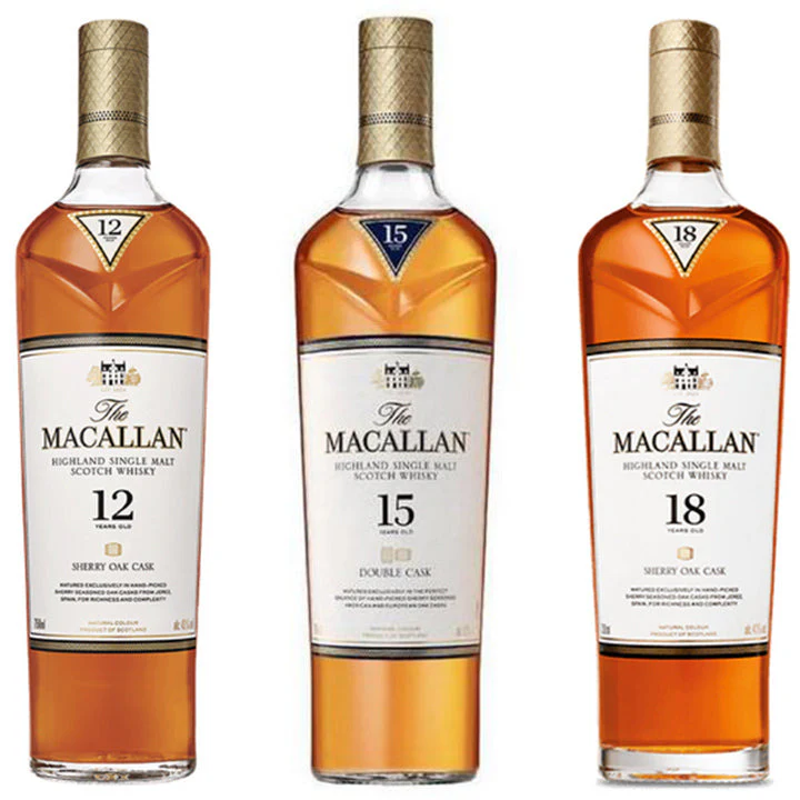 The Macallan Double Cask 12, 15, & 18 Years Old Scotch Bundle - Nestor Liquor
