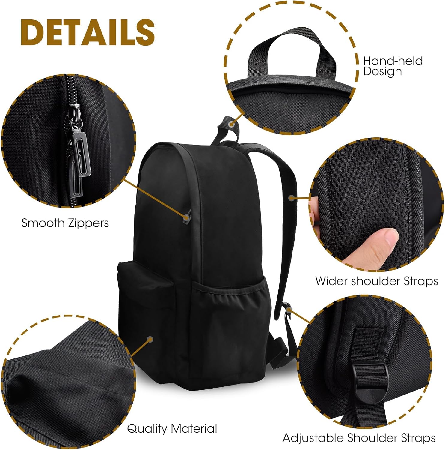 Lightweight backpack For for Men and Women, Casual Daypacks, Gym Backpack Lightweight Small Travel Backpack,Black backpack,small backpack men,mens backpack work