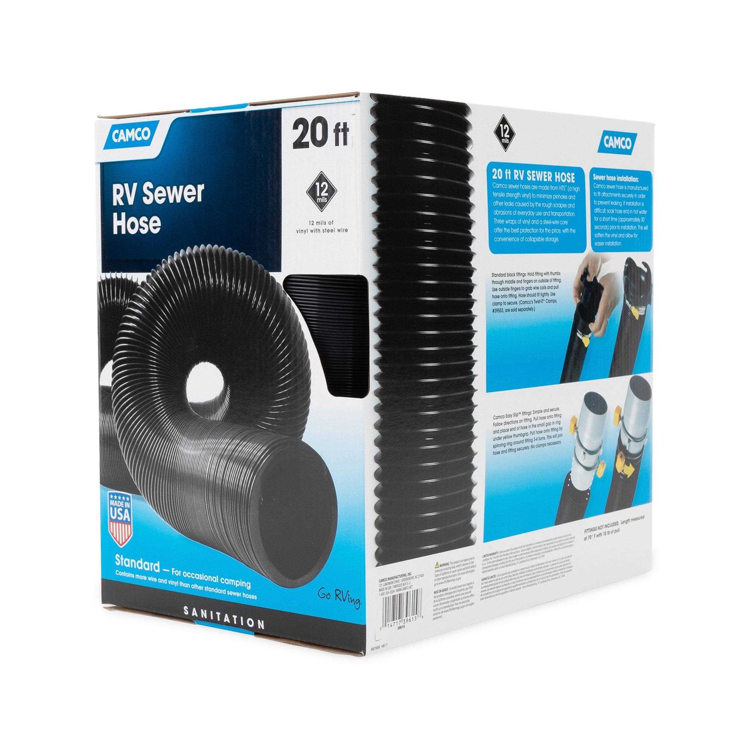 Camco Camper/RV 20-Foot Sewer Hose - Pet Supplies online store