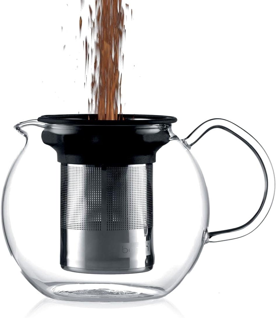 Bodum Assam Glass Tea Press with Stainless Steel Filter, 17-Ounce