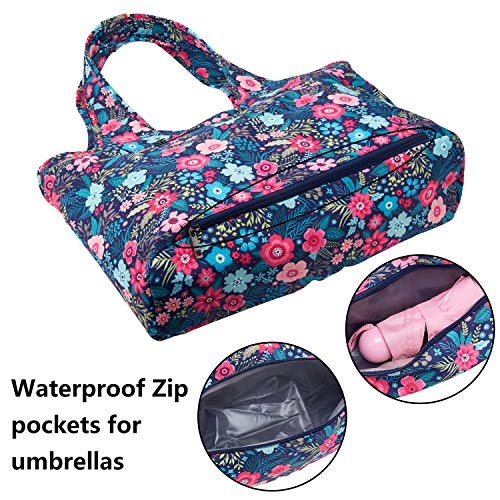 ZOOEASS Women Fashion Large Tote Shoulder Handbag Waterproof Tote Bag Multi-function Nylon Travel Shoulder
