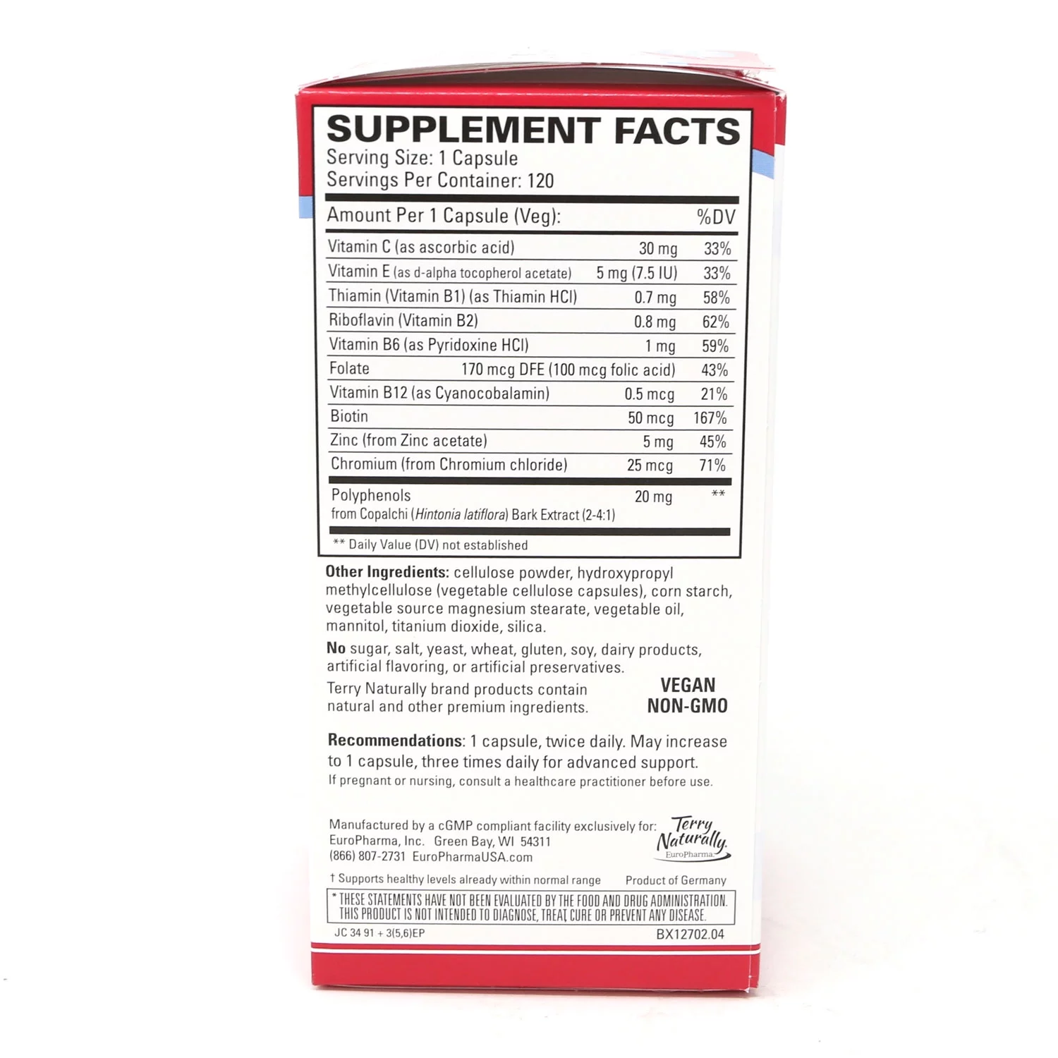 Terry Naturally Sucontral D - 120 Capsules