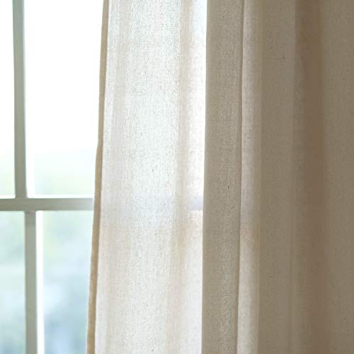 Lush Decor Burlap Knotted Tab-Top Window Curtain Panel Pair, 45