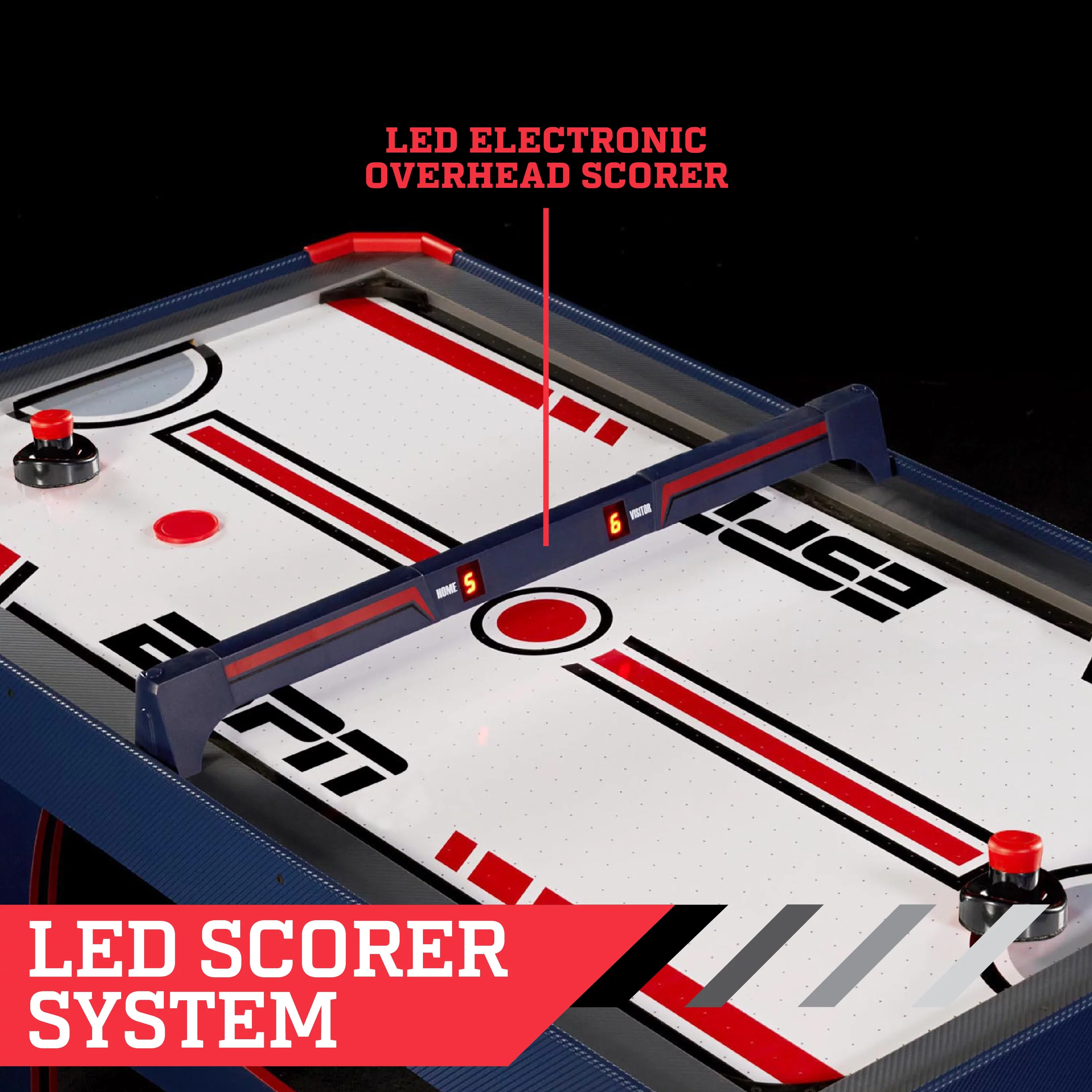 ESPN Air Powered Hockey Table with Overhead Electronic Scorer, 60
