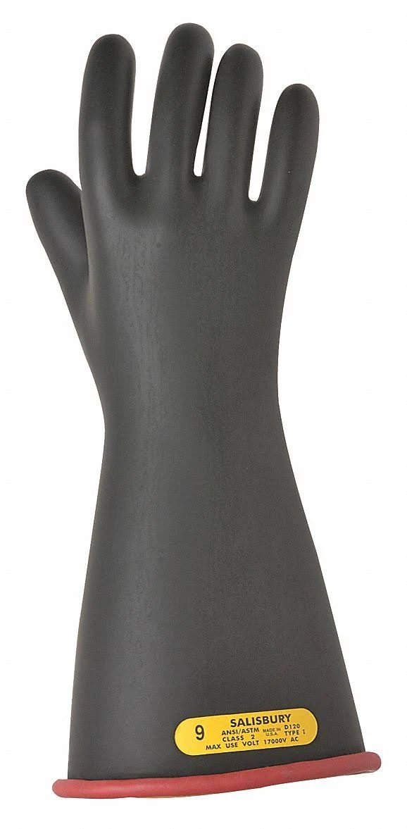 Salisbury E114RB/7 Electrical Insulating Gloves,Type I,7, Natural