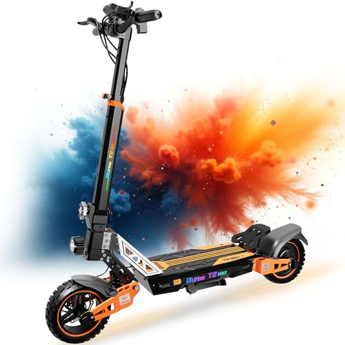 Ruitoo® Electric Scooter, 1000W/1600W/5600W Motor, Off Road Electric Scrooter Adults, 27/32/34/47Mph Top Speed, 28/35/44/50/53 Miles Max Range, Foldable E-Scooter Support Return