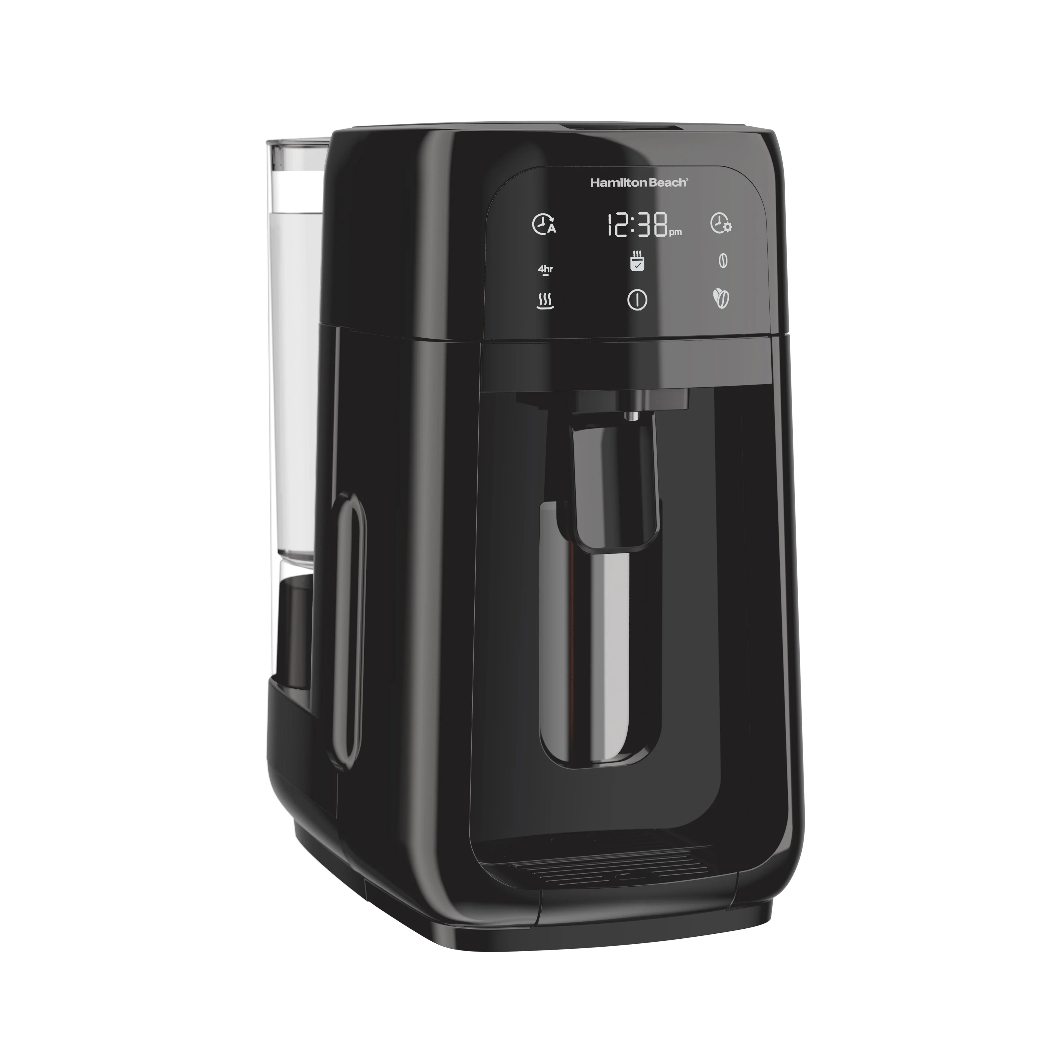 Hamilton Beach One Press Dispensing Coffee Maker, 12 Cup Capacity, Black, 47600