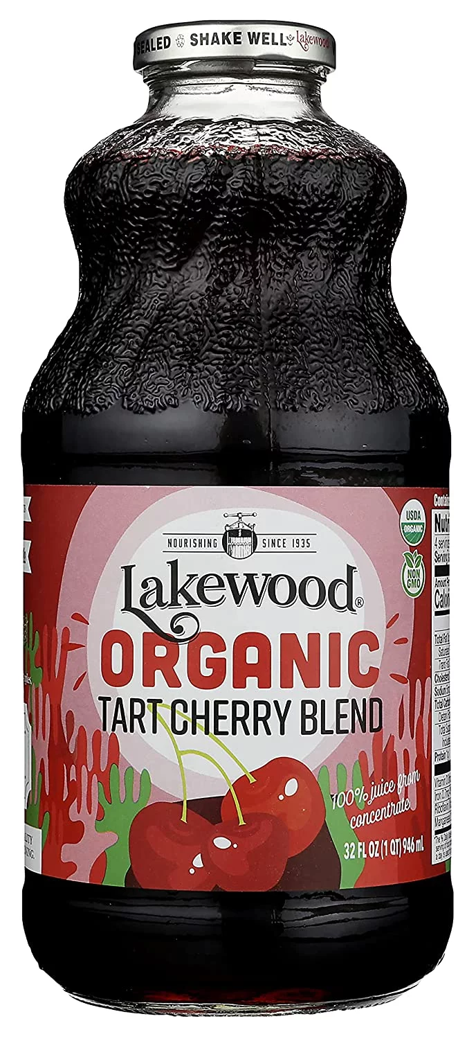 Lakewood Organic Pure Fruit Juice Nectar Blend No Sugar Added Tart Cherry Blend 32 fl oz Pack of 2