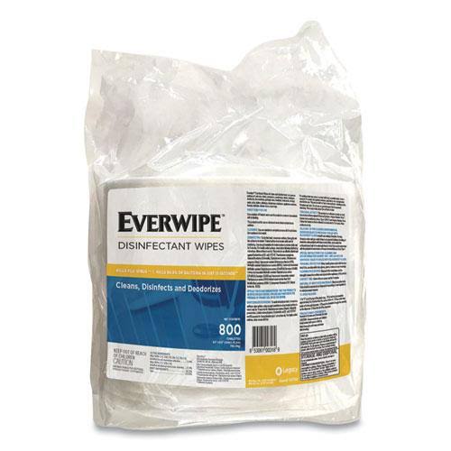 Everwipe Disinfectant Wipes, 6 x 8, 800-bag, 4 Bags-carton