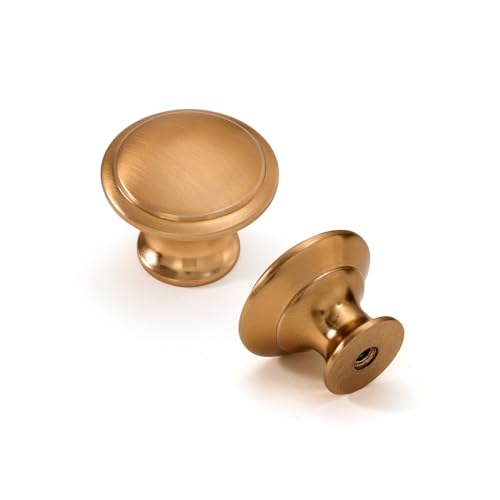 10 Pack Black Cabinet Knobs Matte Black Drawer Knobs Round 1 1/4 inch Kitchen Cabinet Knobs Solid Closet Door Knobs Cabinet Hardware