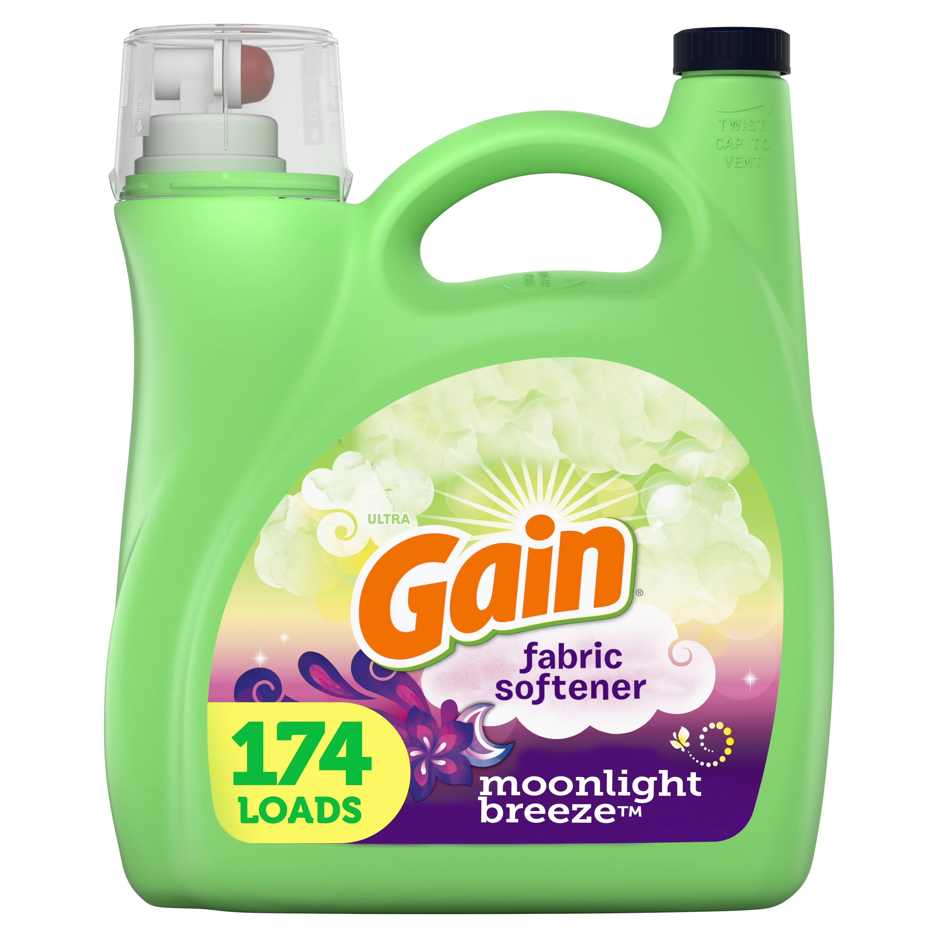 Gain Liquid Fabric Softener, Moonlight Breeze, 150 Fluid Ounce, 174 Loads