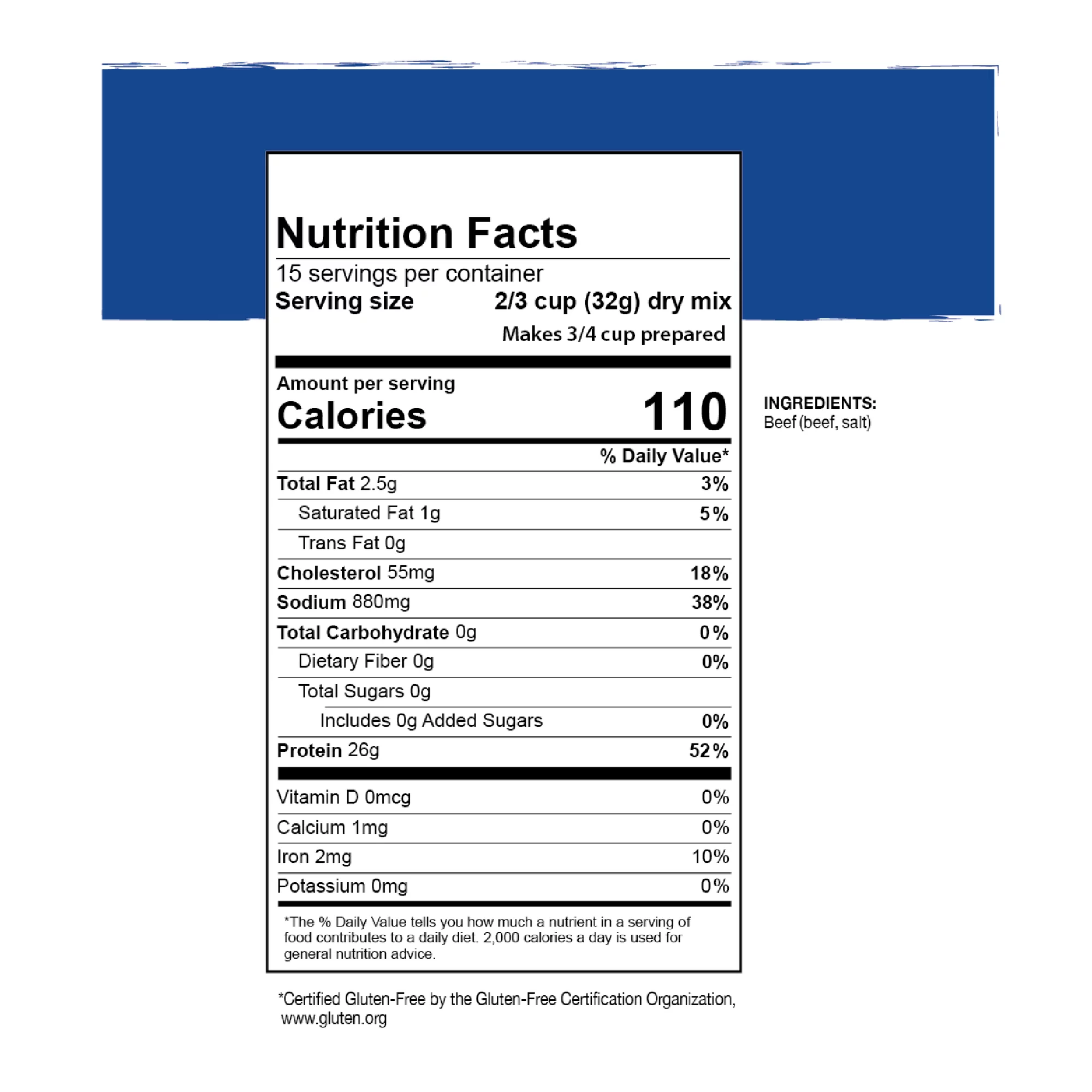 Mountain House Diced Beef | Freeze Dried Survival & Emergency Food for Camping Hiking and Backpacking | #10 Can | Gluten-Free- 1 Can