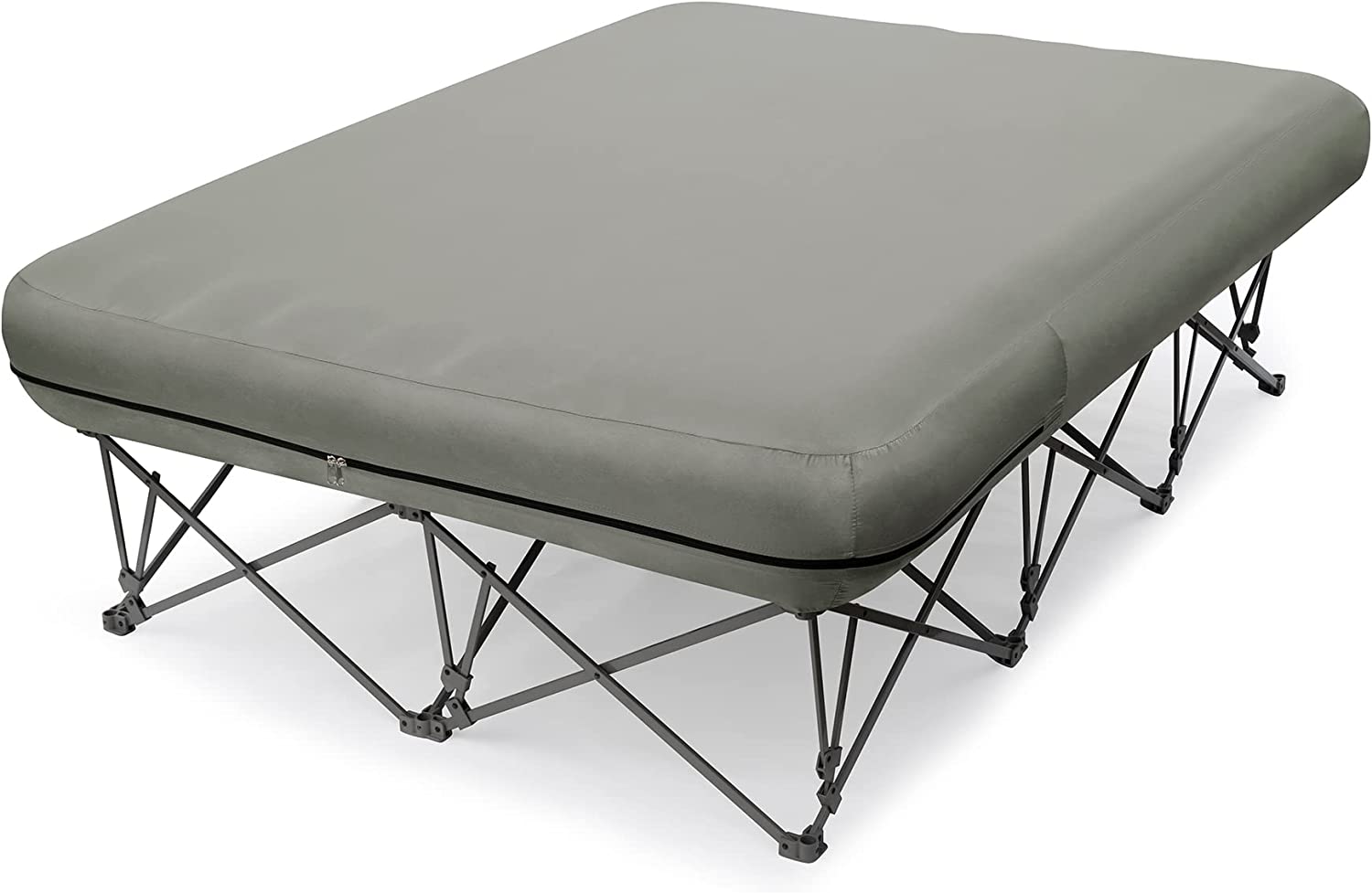 QCAI 2 Person Camping Cot,Folding Camping Bed with Inflatable Air Mattress and Carry Bag,for Outdoor Travel Camp Beach Vacation,Supports 500 lbs(not Included The Airpump)