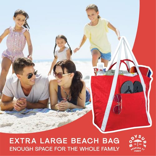 Beach Bags Waterproof Sandproof, Packable Beach Bag, Waterproof Beach bag, Beach Bag with Zipper, Beach Tote Bag