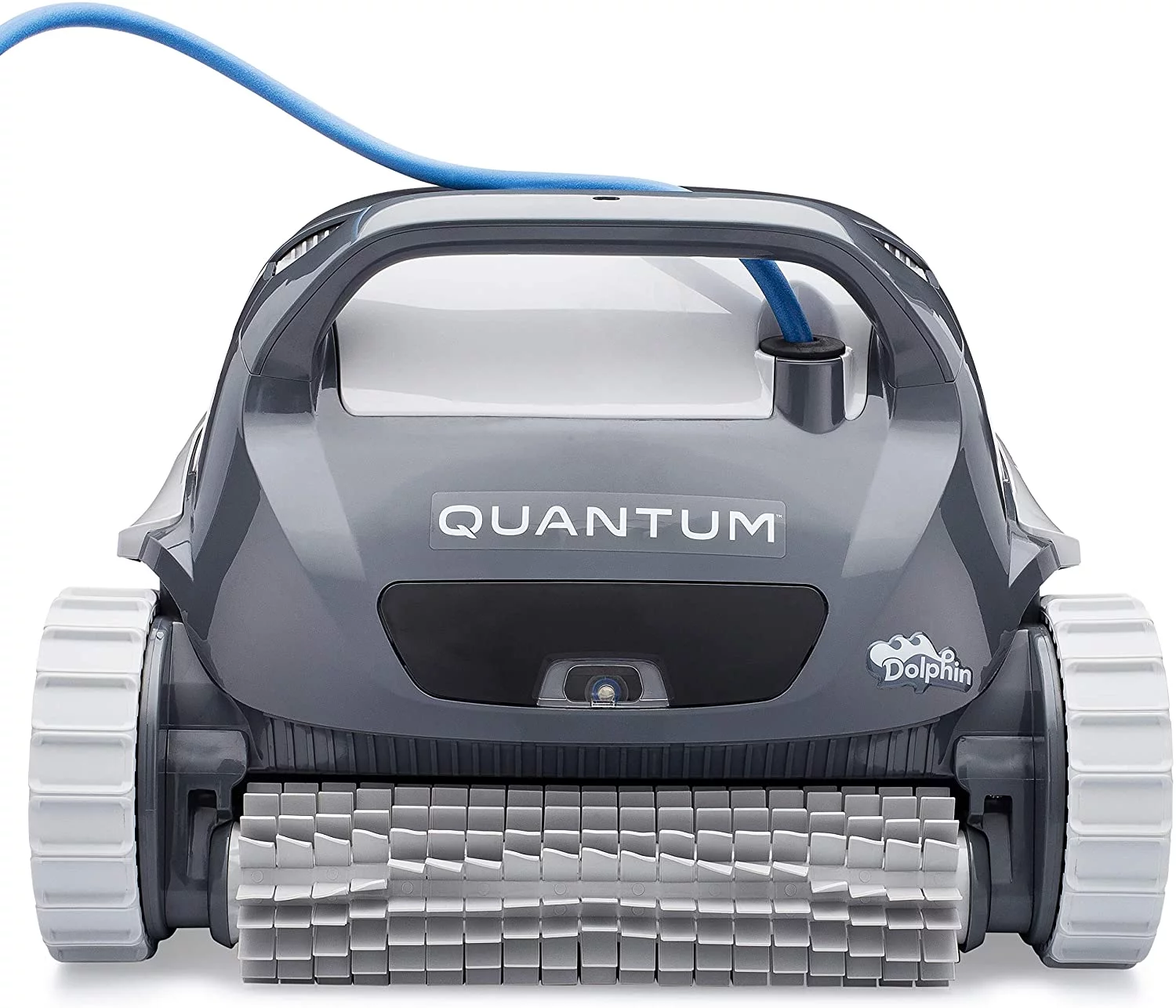 DOLPHIN Quantum Automatic Robotic Pool Cleaner with Extra-Large Filter Basket and Intense Waterline Scrubbing Power, Ideal for In-ground Swimming Pools up to 50 Feet