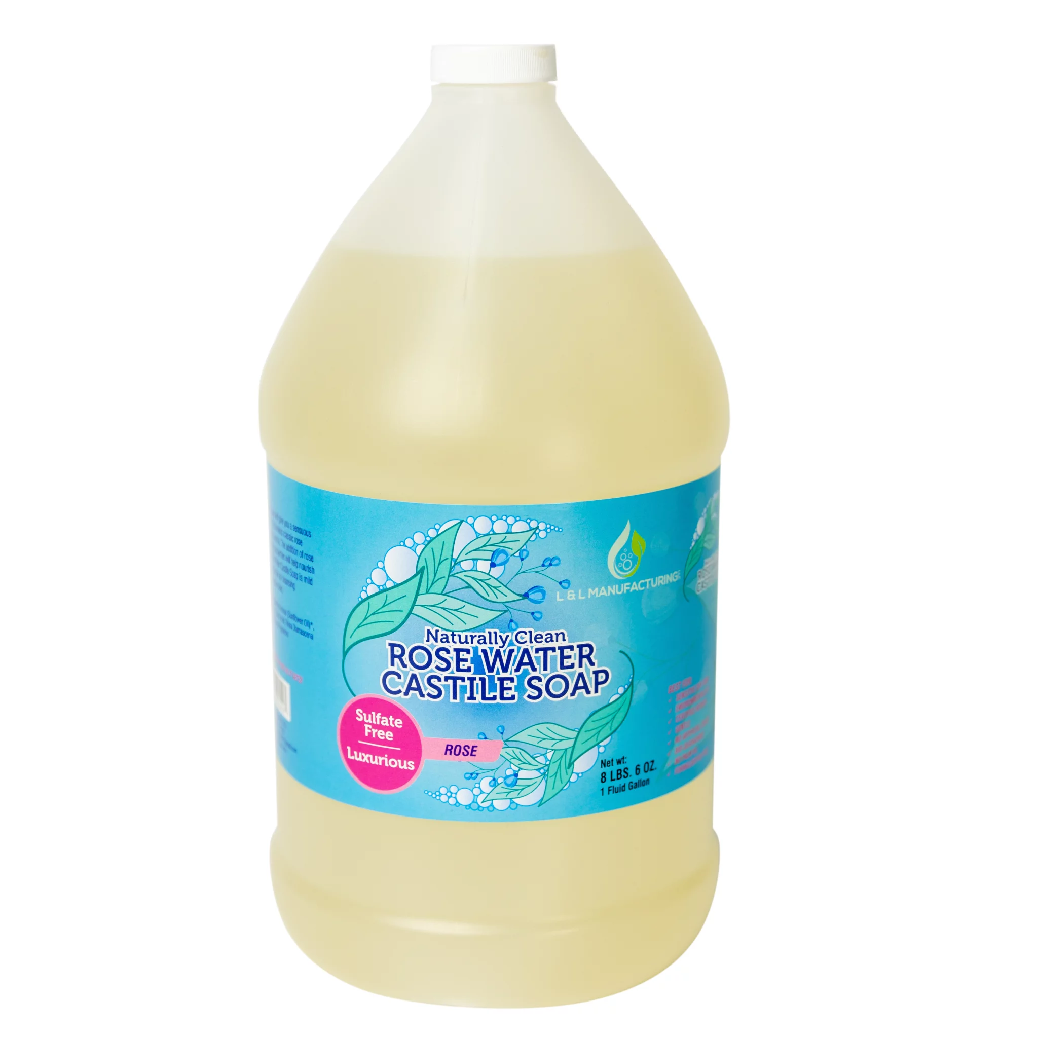 LandLSoap Rosewater Castile Liquid Soap 1 gallon