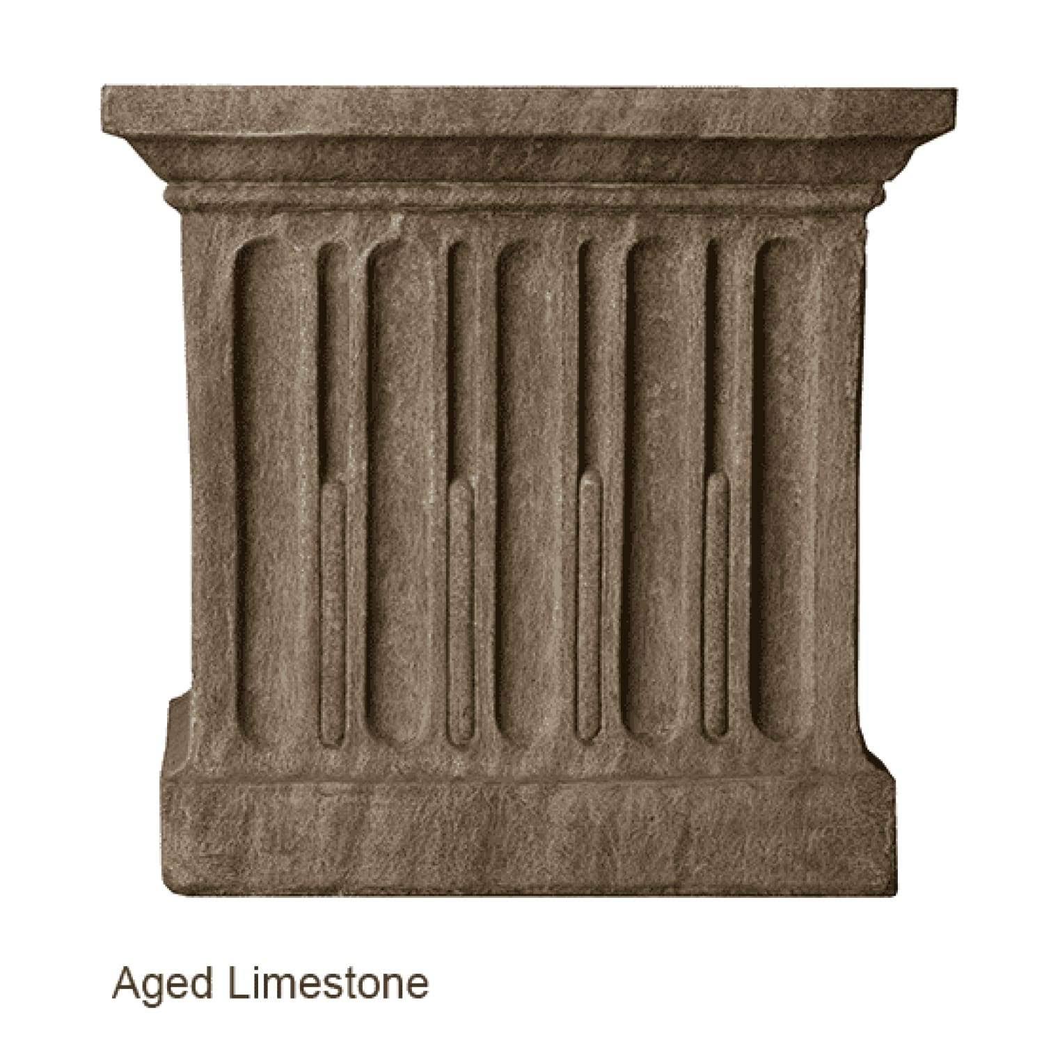 Campania International Yin Yang Brown Stone Pedestal Birdbath