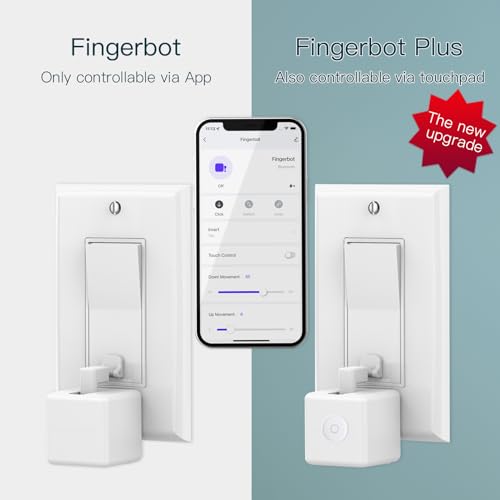 MOES Zigbee Fingerbot Plus, Smart Button Pusher No Wiring Switch, Upgrade with Touch Control,Support Alexa, Compatible with Tuya Smart Life