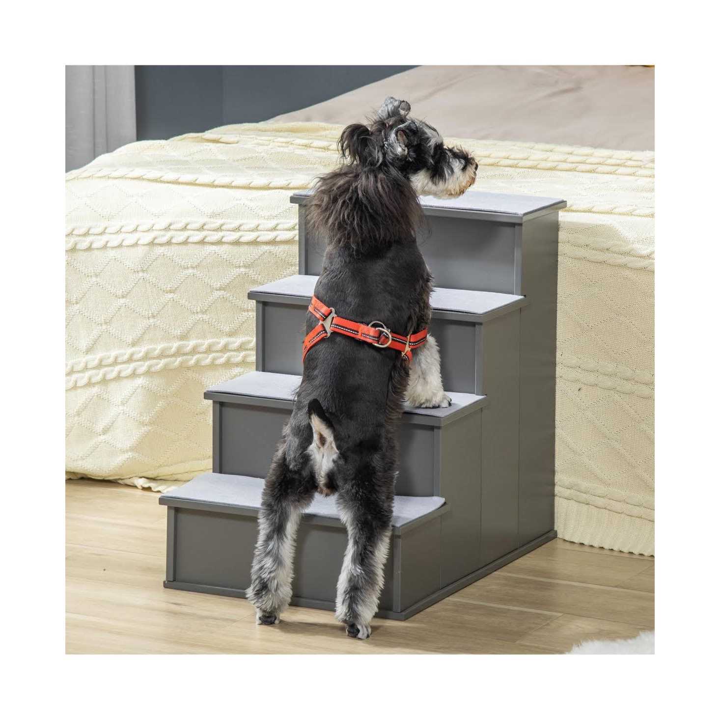 PawHut Pet Stairs, Small Pet Steps with Cushioned Removable Covering for Dogs and Cats Up to 22 Lbs - Pet Supplies online store