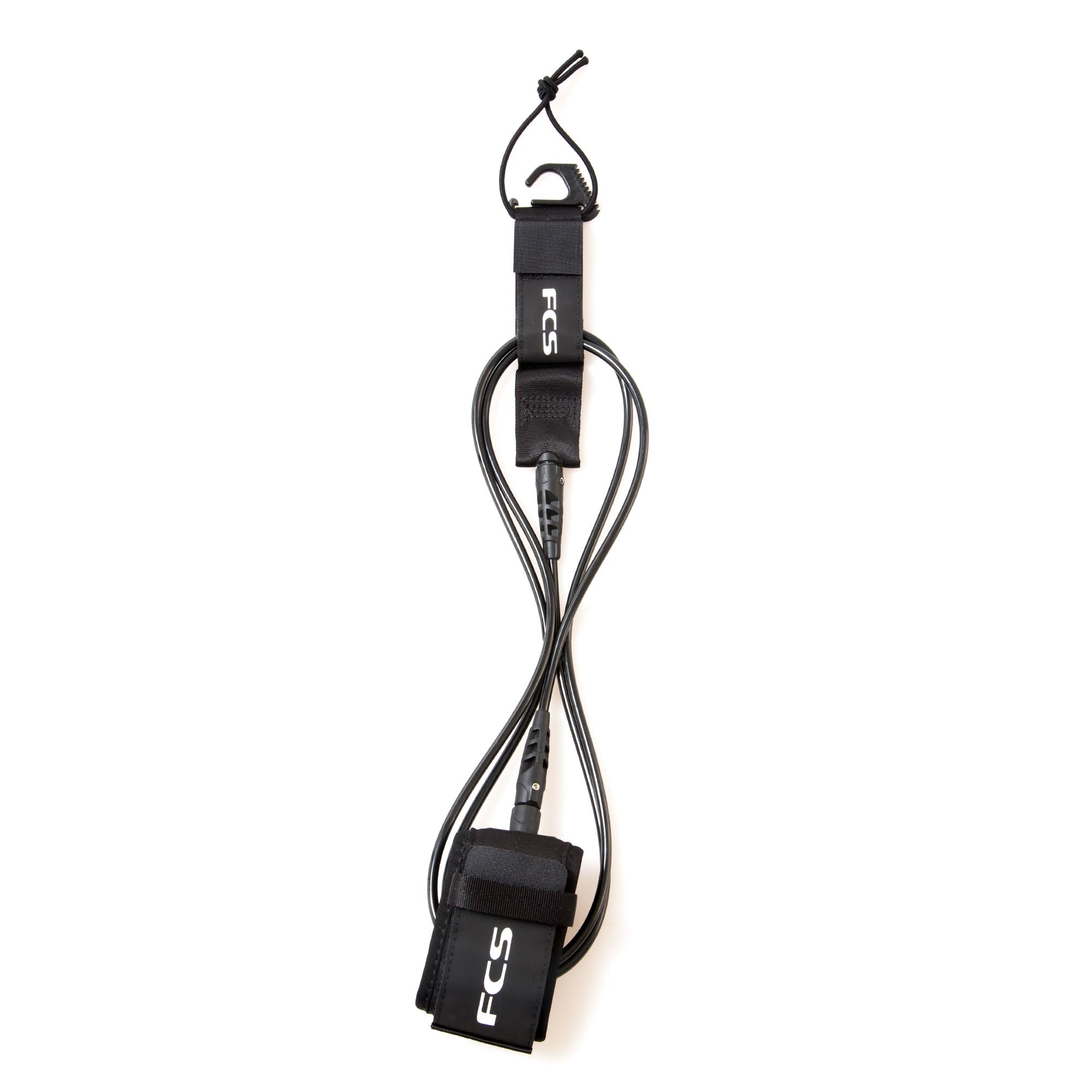 FCS Essential Longboard Leash Black 9ft0in Calf