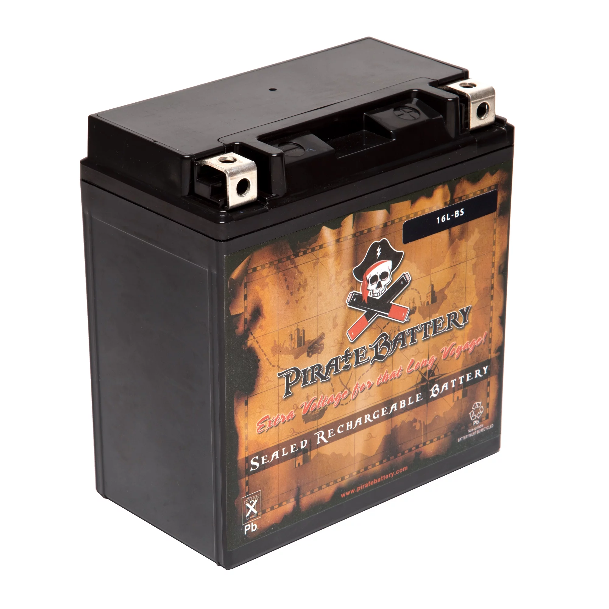 Pirate Battery YTX16L-BS (16L-BS 12 Volt,14 Ah, 230 CCA) Atv Battery for Kawasaki 300cc Klf300-b Bayou Cn 1994