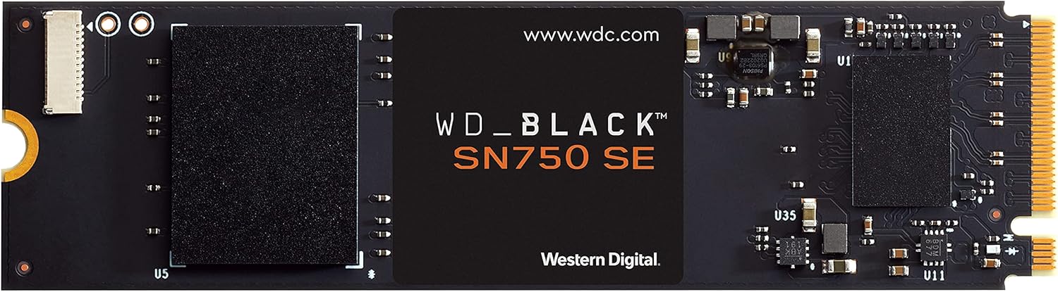 WD_BLACK 1TB SN750 SE NVMe Internal Gaming SSD Solid State Drive - Gen4 PCIe, M.2 2280, Up to 3,600 MB/s - WDS100T1B0E