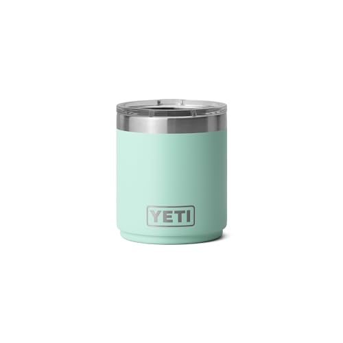 YETI Rambler Lowball, Vacuum Insulated Stainless Steel Stackable Lowball with MagSlider Lid, Stainless Steel, 10 oz (296 ml)